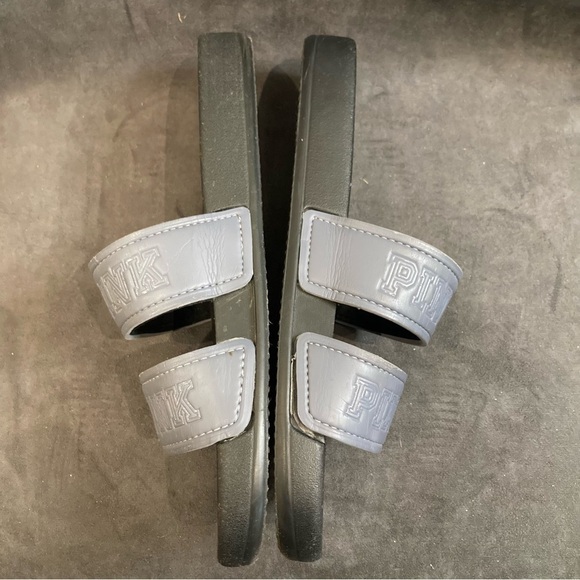 PINK Sz 9 Two Strap Slip  On Rubber Sole Slides Sandals - Picture 5 of 10